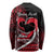 Personalised Hawaii Long Sleeve Shirt Maui Be Strong Kakau Red Version LT01