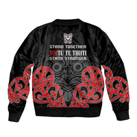 Toitu Te Tiriti 1840 Aotearoa Bomber Jacket Stand Together Stand Stronger