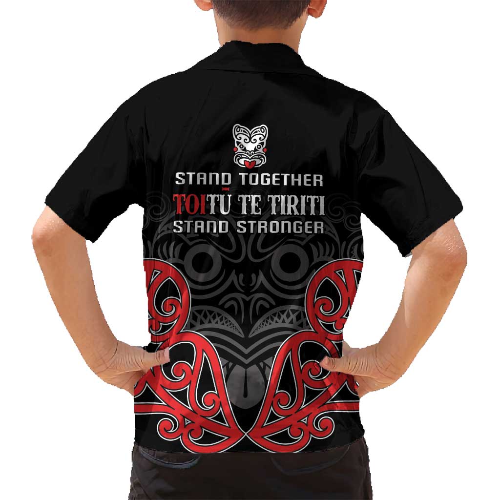 Toitu Te Tiriti 1840 Aotearoa Family Matching Tank Maxi Dress and Hawaiian Shirt Stand Together Stand Stronger LT01 - Polynesian Pride