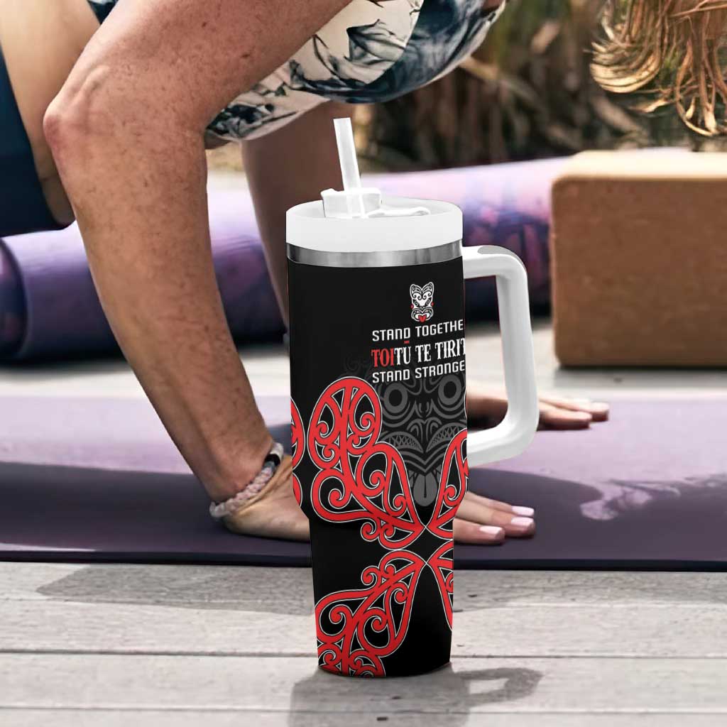 Toitu Te Tiriti 1840 Aotearoa Tumbler With Handle Stand Together Stand Stronger