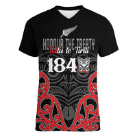 Toitu Te Tiriti 1840 Aotearoa Women V-Neck T-Shirt Stand Together Stand Stronger
