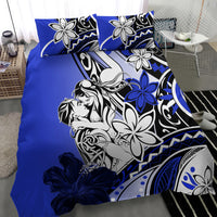 Polynesian Valentine Bedding Set Couple Floral Unique Blue Version LT01 - Polynesian Pride
