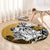 Polynesian Valentine Round Carpet Couple Floral Unique Gold Version LT01 - Polynesian Pride