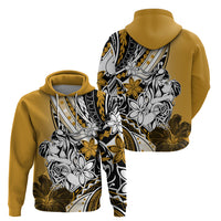 Polynesian Valentine Zip Hoodie Couple Floral Unique Gold Version LT01 - Polynesian Pride