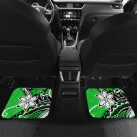 Polynesian Valentine Car Mats Couple Floral Unique Green Version LT01 - Polynesian Pride