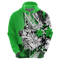 Polynesian Valentine Hoodie Couple Floral Unique Green Version LT01 - Polynesian Pride