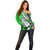 Polynesian Valentine Off Shoulder Sweater Couple Floral Unique Green Version LT01 - Polynesian Pride