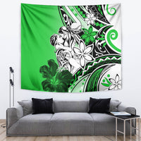 Polynesian Valentine Tapestry Couple Floral Unique Green Version LT01 - Polynesian Pride