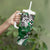 Polynesian Valentine Tumbler With Handle Couple Floral Unique Green Version