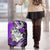 Polynesian Valentine Luggage Cover Couple Floral Unique Purple Version LT01 - Polynesian Pride