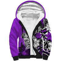 Polynesian Valentine Sherpa Hoodie Couple Floral Unique Purple Version LT01 Unisex Purple - Polynesian Pride