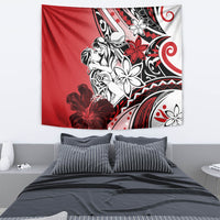 Polynesian Valentine Tapestry Couple Floral Unique Red Version LT01 - Polynesian Pride