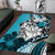 Polynesian Valentine Area Rug Couple Floral Unique Sky Blue Version LT01 Sky - Polynesian Pride