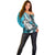 Polynesian Valentine Off Shoulder Sweater Couple Floral Unique Sky Blue Version LT01 - Polynesian Pride