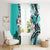 Polynesian Valentine Window Curtain Couple Floral Unique Turquoise Version LT01 - Polynesian Pride