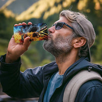 Personalised Polynesian Heart In Fire And Water 4 in 1 Can Cooler Tumbler Romantic Elements