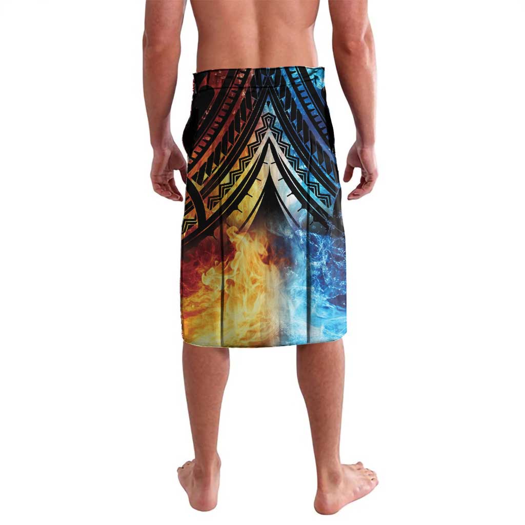 Personalised Polynesian Heart In Fire And Water Lavalava Romantic Elements