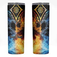 Personalised Polynesian Heart In Fire And Water Skinny Tumbler Romantic Elements