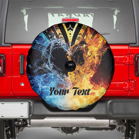 Personalised Polynesian Heart In Fire And Water Spare Tire Cover Romantic Elements