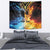 Personalised Polynesian Heart In Fire And Water Tapestry Romantic Elements