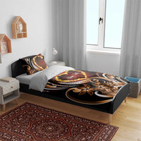 Personalised Polynesian Fiery Heart Bedding Set Passionate Love