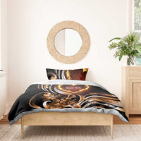 Personalised Polynesian Fiery Heart Bedding Set Passionate Love