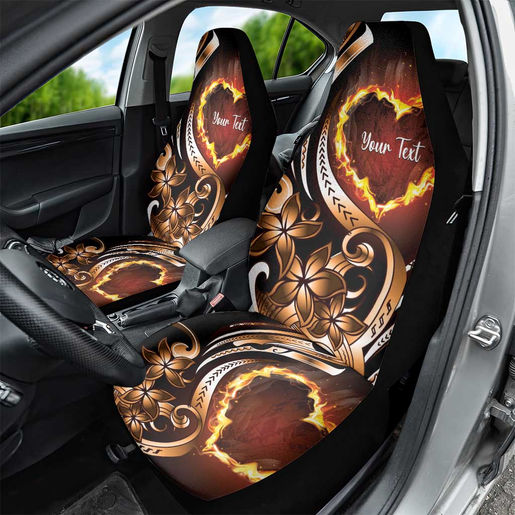 Personalised Polynesian Fiery Heart Car Seat Cover Passionate Love