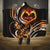 Personalised Polynesian Fiery Heart Hooded Blanket Passionate Love