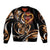 Personalised Polynesian Fiery Heart Sleeve Zip Bomber Jacket Passionate Love