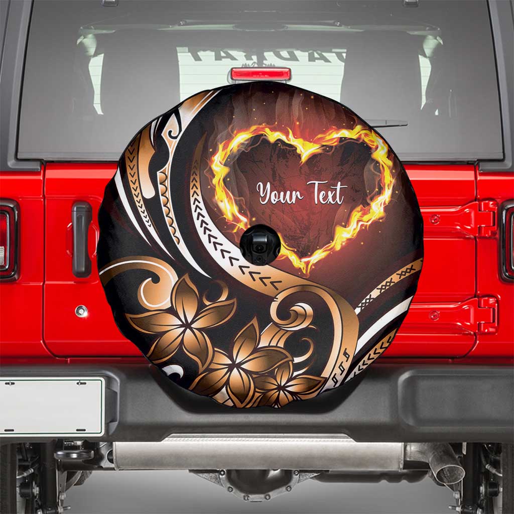 Personalised Polynesian Fiery Heart Spare Tire Cover Passionate Love