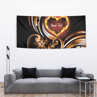 Personalised Polynesian Fiery Heart Tapestry Passionate Love
