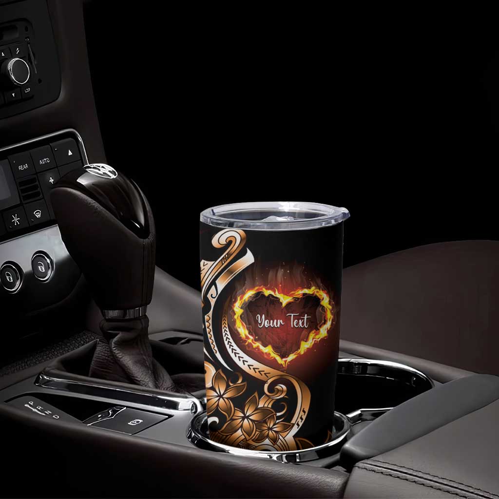 Personalised Polynesian Fiery Heart Tumbler Cup Passionate Love