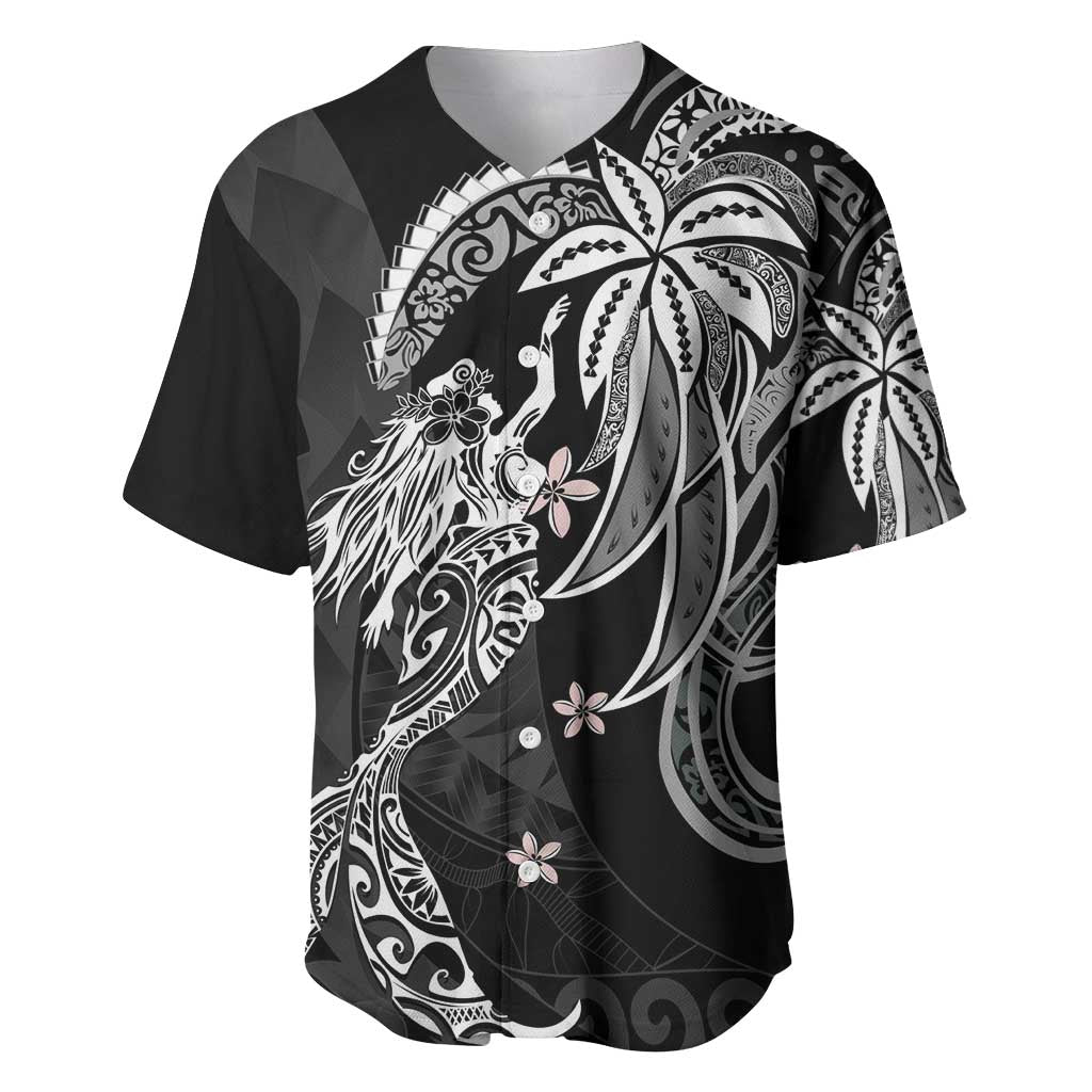 Polynesian Mermaid Plumeria Tribal Tattoo Baseball Jersey