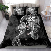 Polynesian Mermaid Plumeria Tribal Tattoo Bedding Set