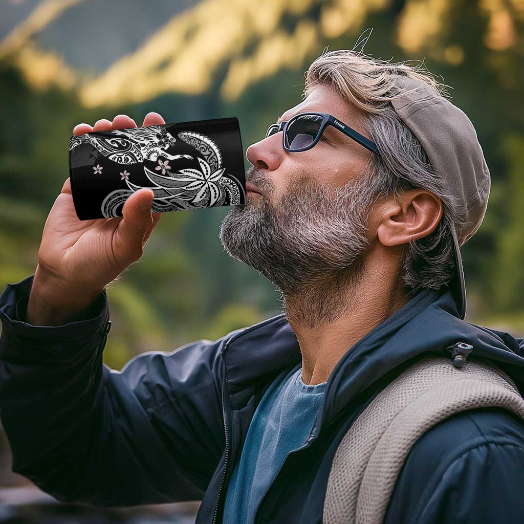 Polynesian Mermaid Plumeria Tribal Tattoo 4 in 1 Can Cooler Tumbler