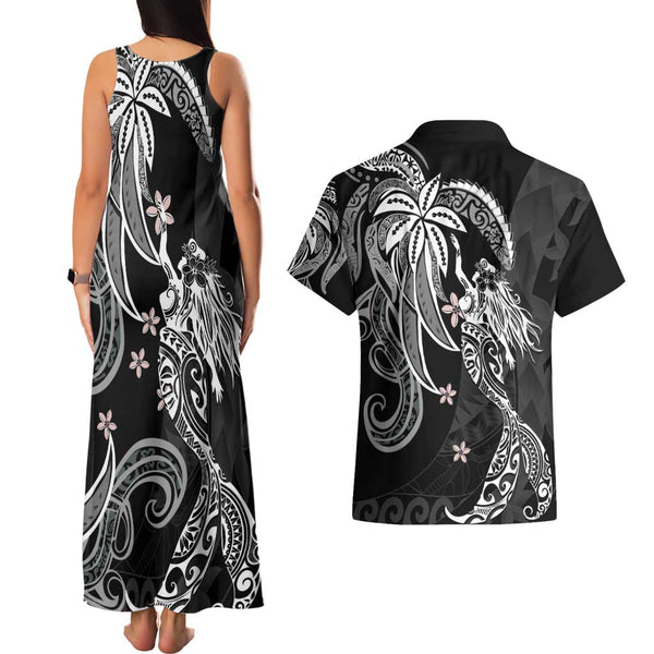 Maui Island Mermaid Dress Kakau Tribal Mixed Polynesian Pattern Pink LT9 main image 0