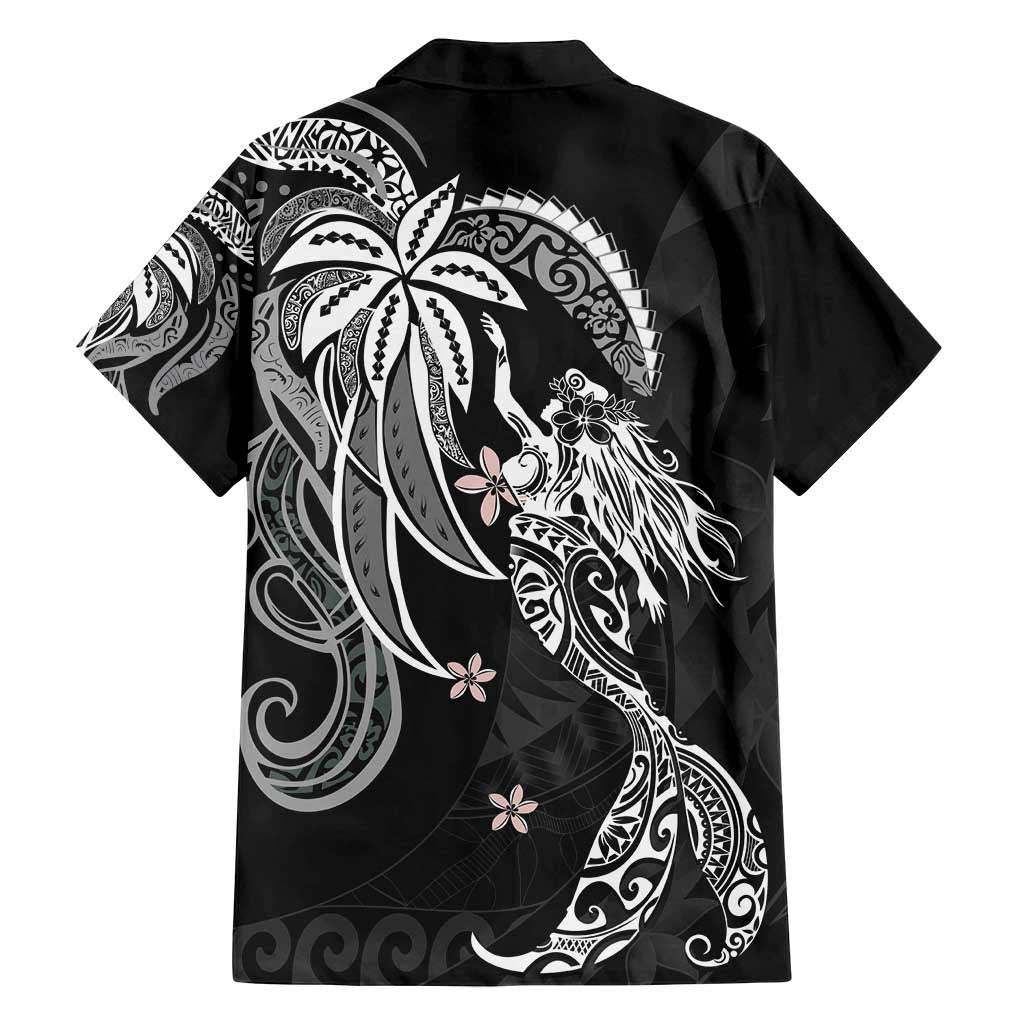 Polynesian Mermaid Plumeria Tribal Tattoo Family Matching Long Sleeve Bodycon Dress and Hawaiian Shirt LT01 - Polynesian Pride