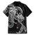 Polynesian Mermaid Plumeria Tribal Tattoo Family Matching Long Sleeve Bodycon Dress and Hawaiian Shirt