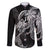 Polynesian Mermaid Plumeria Tribal Tattoo Family Matching Long Sleeve Bodycon Dress and Hawaiian Shirt