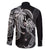 Polynesian Mermaid Plumeria Tribal Tattoo Family Matching Long Sleeve Bodycon Dress and Hawaiian Shirt