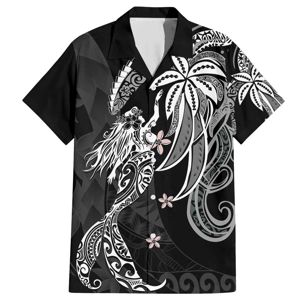 Polynesian Mermaid Plumeria Tribal Tattoo Family Matching Puletasi and Hawaiian Shirt
