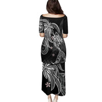 Polynesian Mermaid Plumeria Tribal Tattoo Family Matching Puletasi and Hawaiian Shirt