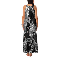Polynesian Mermaid Plumeria Tribal Tattoo Family Matching Tank Maxi Dress and Hawaiian Shirt