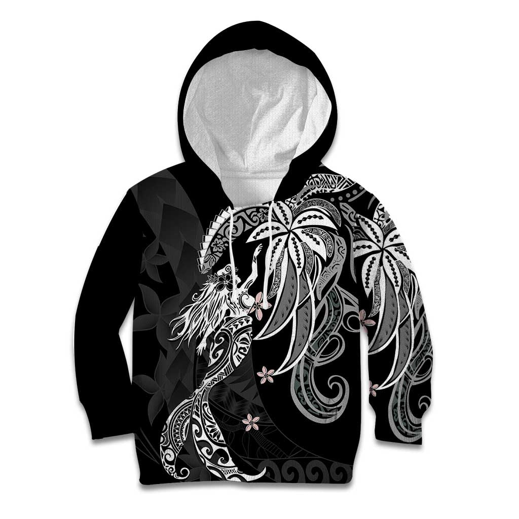 Polynesian Mermaid Plumeria Tribal Tattoo Kid Hoodie