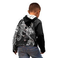 Polynesian Mermaid Plumeria Tribal Tattoo Kid Hoodie