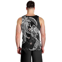 Polynesian Mermaid Plumeria Tribal Tattoo Men Tank Top