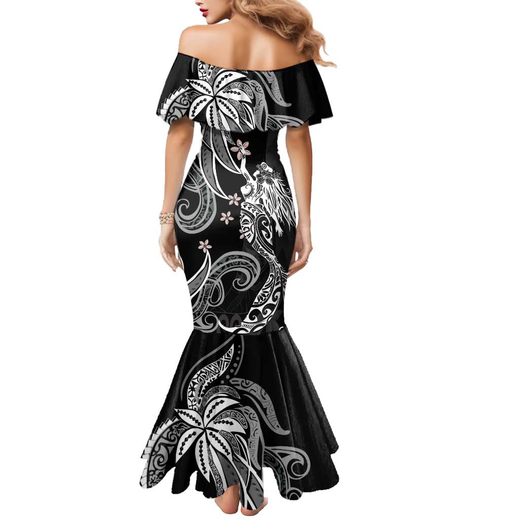 Polynesian Mermaid Plumeria Tribal Tattoo Mermaid Dress
