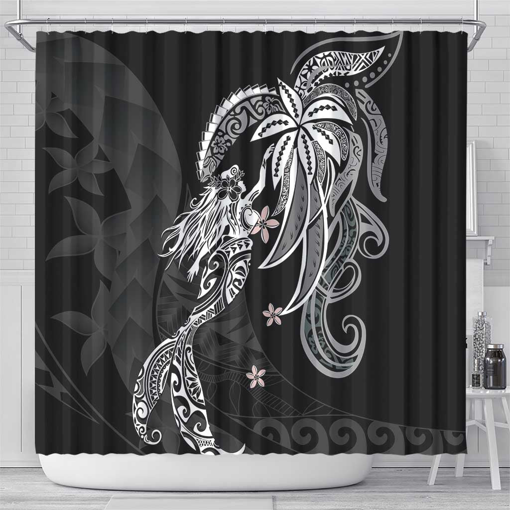 Polynesian Mermaid Plumeria Tribal Tattoo Shower Curtain LT01 - Polynesian Pride