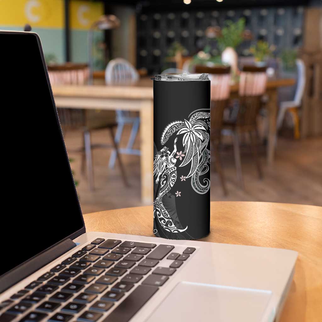 Polynesian Mermaid Plumeria Tribal Tattoo Skinny Tumbler LT01 - Polynesian Pride