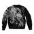 Polynesian Mermaid Plumeria Tribal Tattoo Sleeve Zip Bomber Jacket